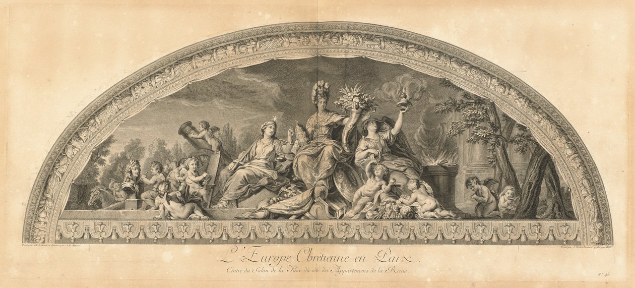 Christian Europe in Peace, Center of the Salon of Peace next to the Queen