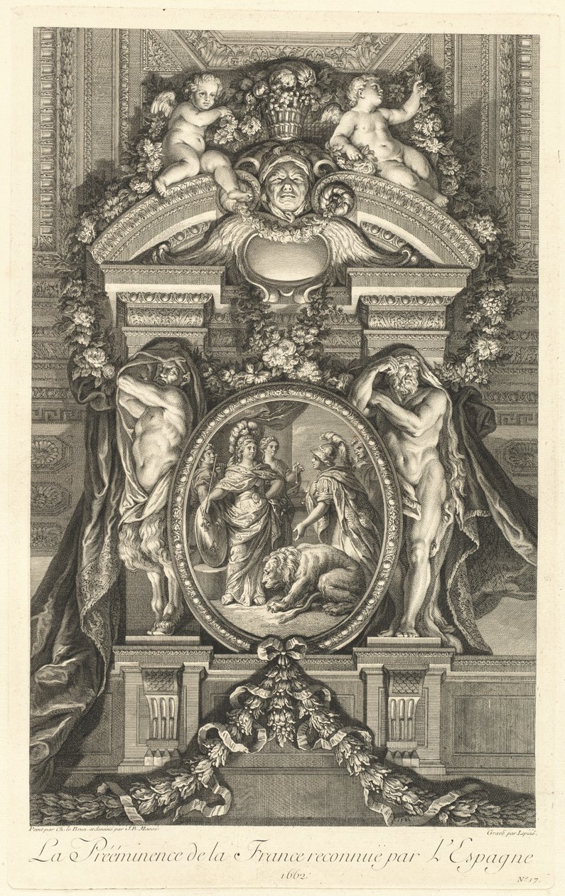 The Preeminence of France Recognized by Spain 1662 [pl. 17] by Jean Baptiste Masse