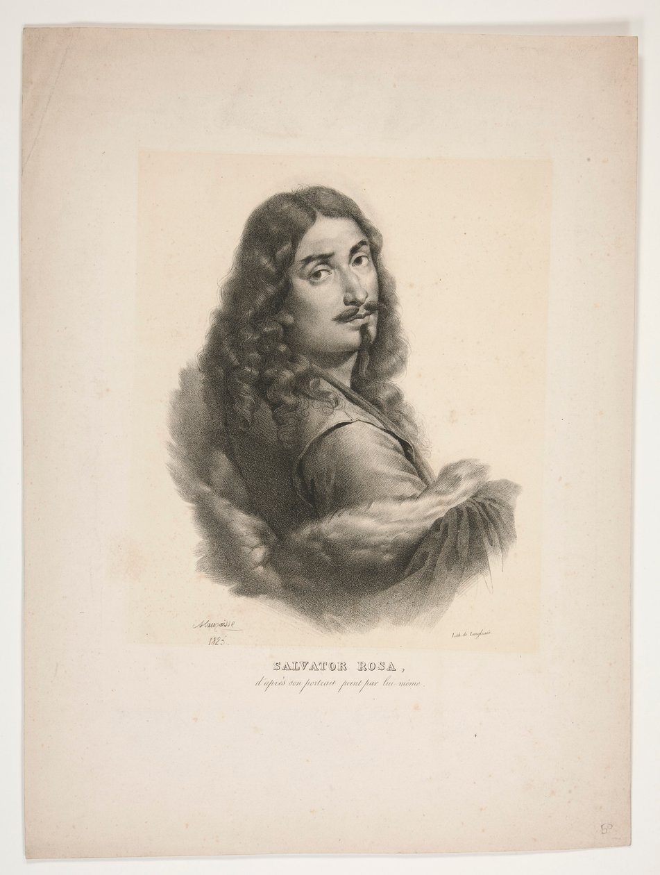 Portrait of Salvator Rosa by Jean Baptiste Mauzaisse