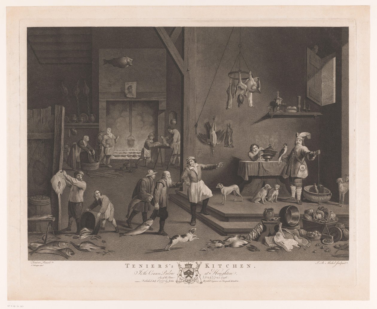 Kitchen Scene with Fireplace (Teniers