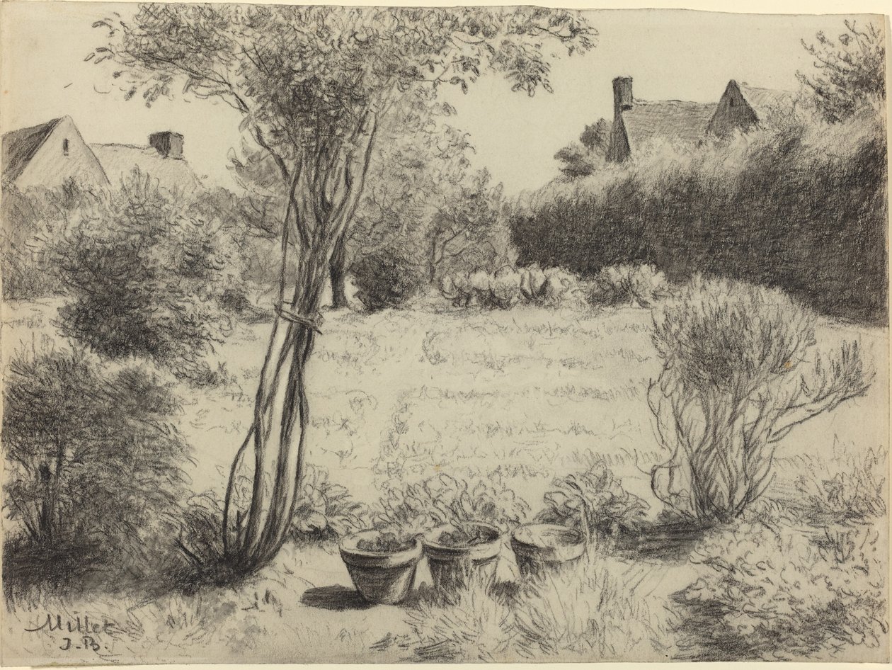 Sunlit Garden by Jean Baptiste Millet