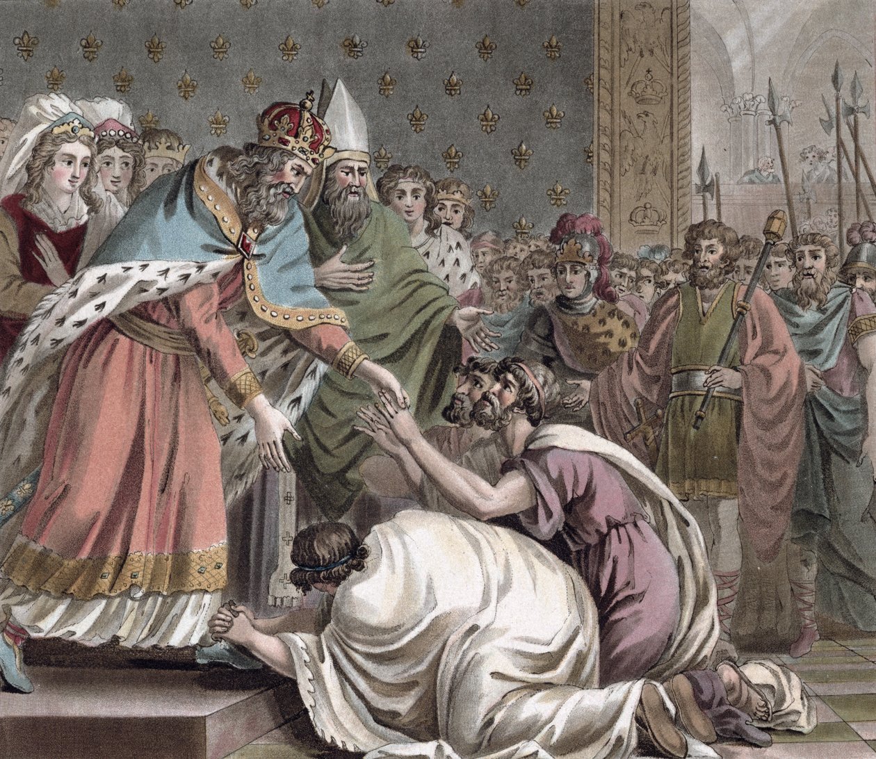 Charlemagne receives the Ambassadors from the Emperor of the East, 1789 by Jean Baptiste Morret