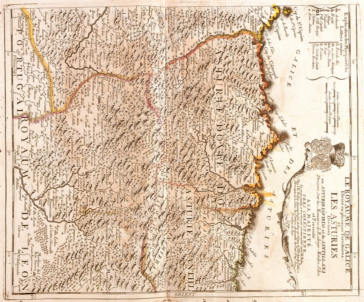 Galicia, Principado de Asturias, Cantabria, Castile and León, Spain by Jean Baptiste Nolin