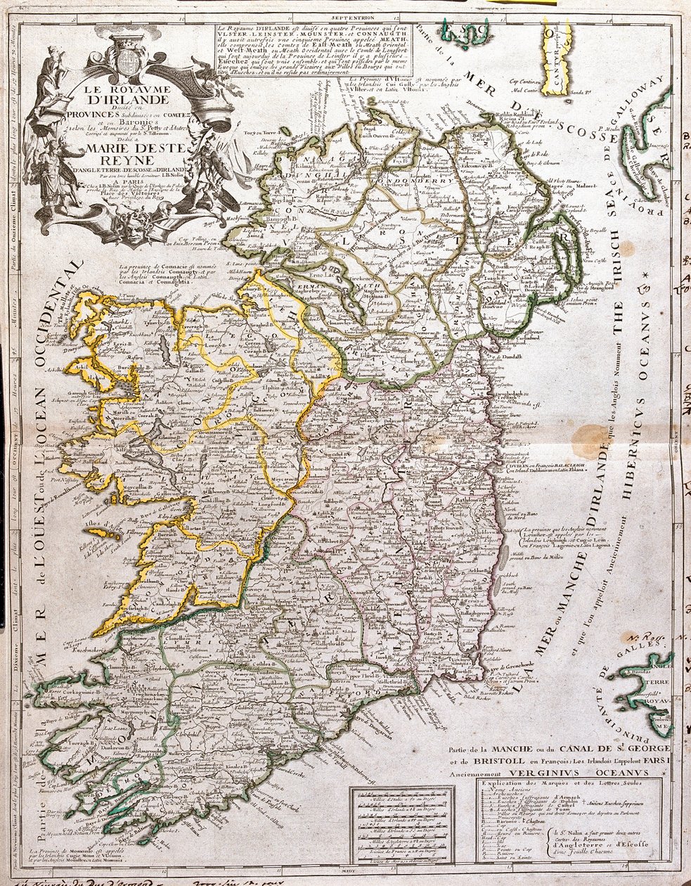 Map of the Kingdom of Ireland, Dedicated to Marie d
