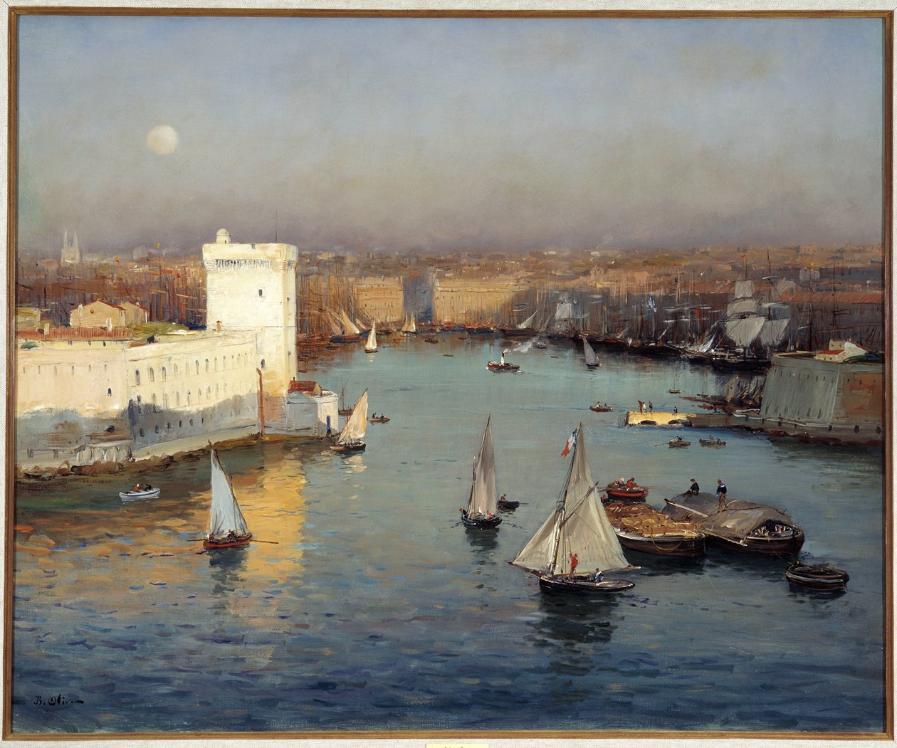View of the Old Port of Marseille from the Pharo by Jean Baptiste Olive
