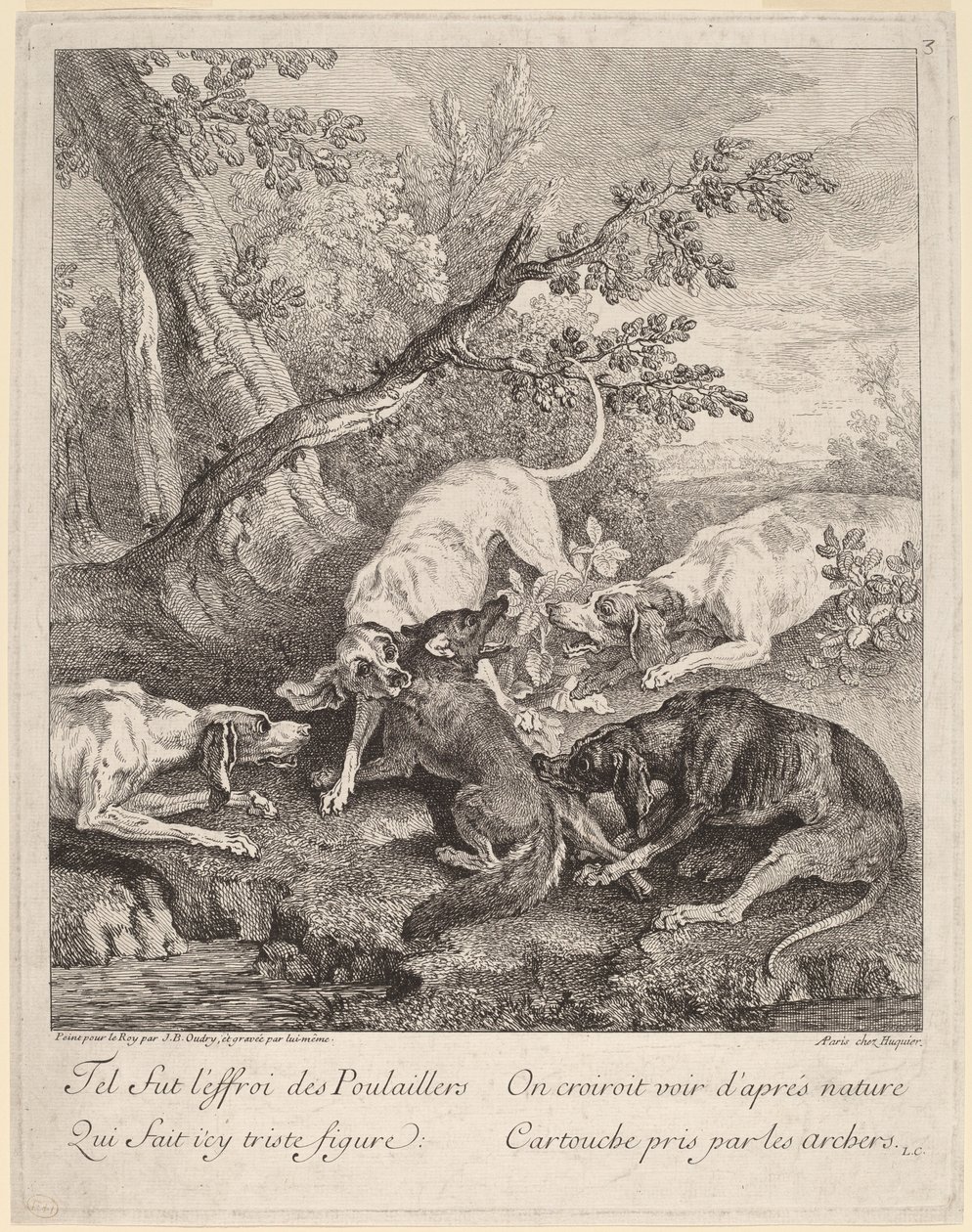 A Fox Attacked by Dogs by Jean Baptiste Oudry