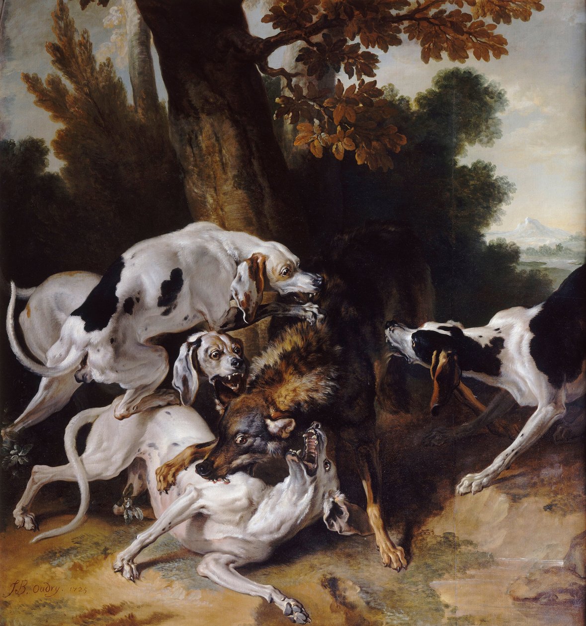 The Wolf Hunt, 1725 by Jean Baptiste Oudry