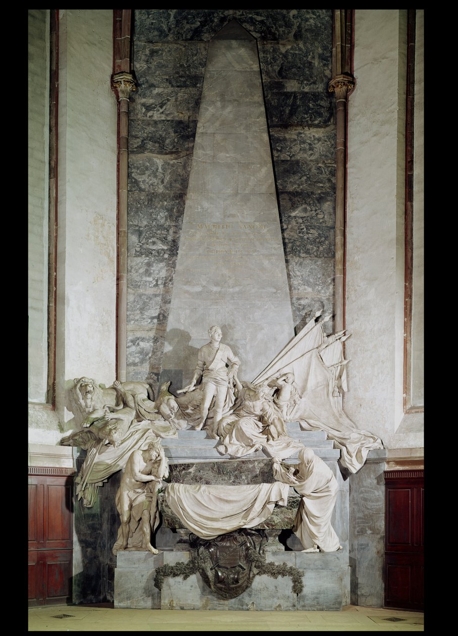 Tomb of Marshal Maurice de Saxe (1696-1750) by Jean Baptiste Pigalle