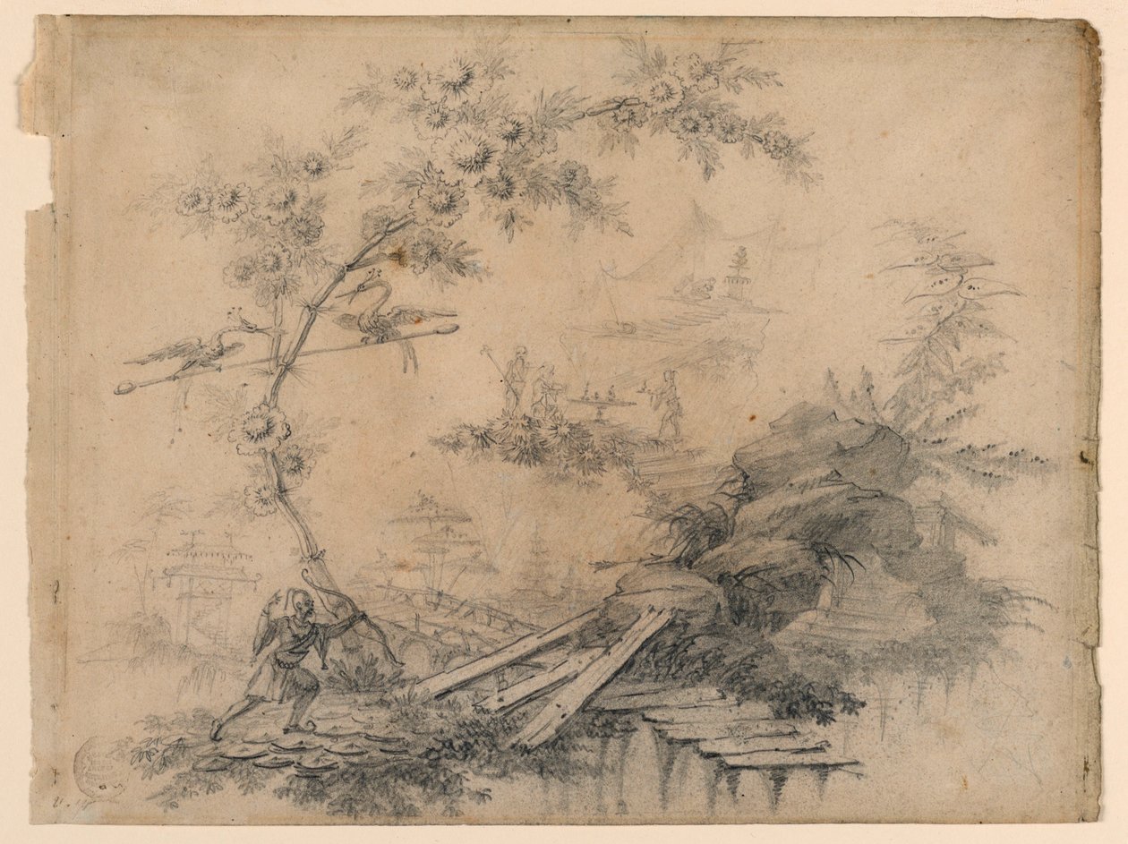 Chinoiserie Fantasy, ca. 1780 by Jean Baptiste Pillement