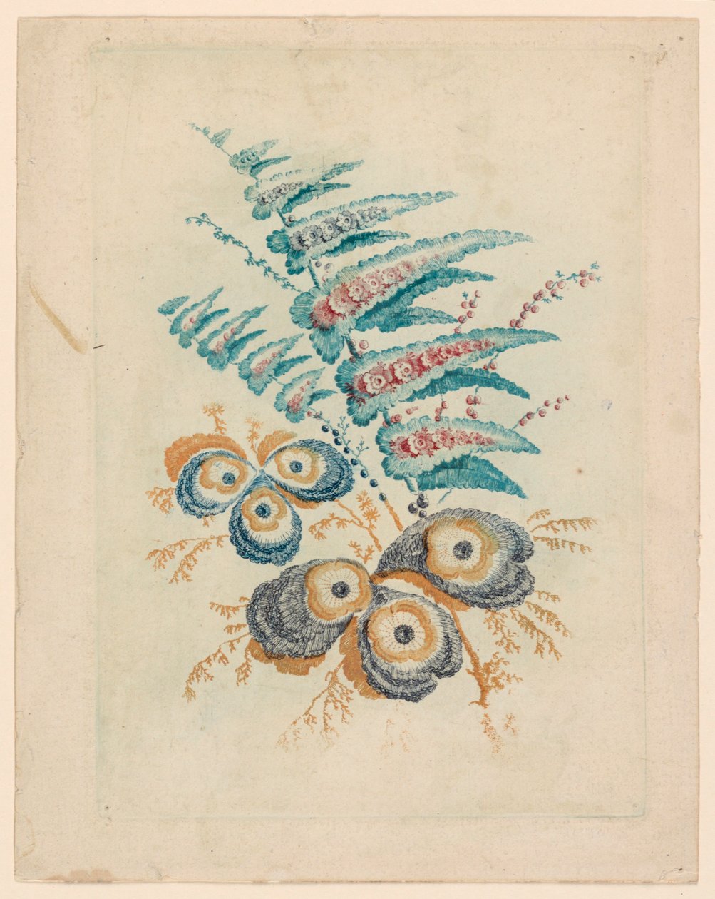 Fantastic Flower Motif from Nouvelle Suitte de Cahiers de Fleurs Idéales by Jean Baptiste Pillement
