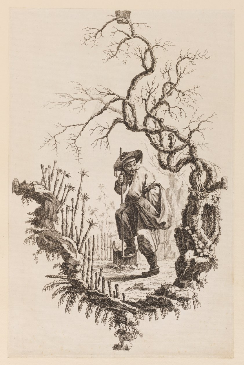 Figure and Bough by Jean Baptiste Pillement