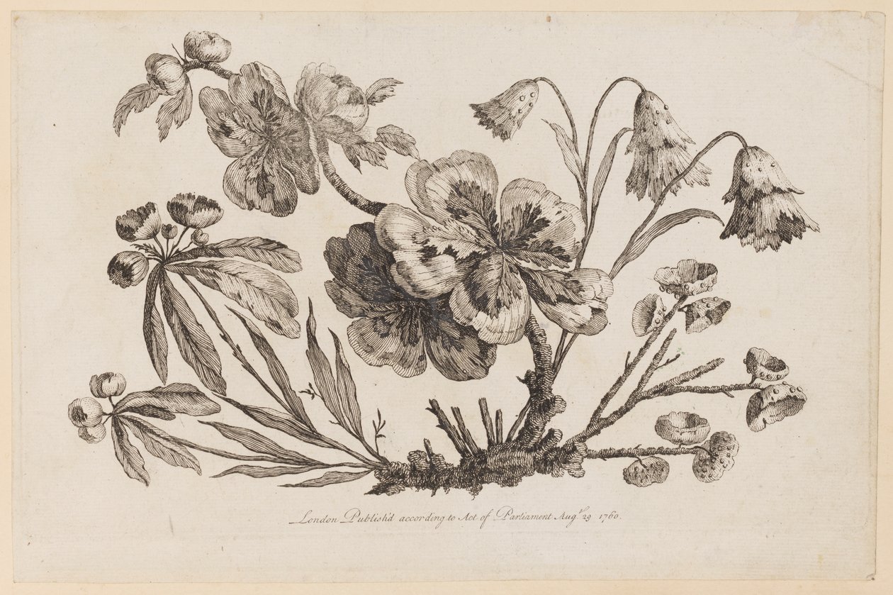 Flower Boughs, from "Recueil de Fleurs de Chinois" by Jean Baptiste Pillement