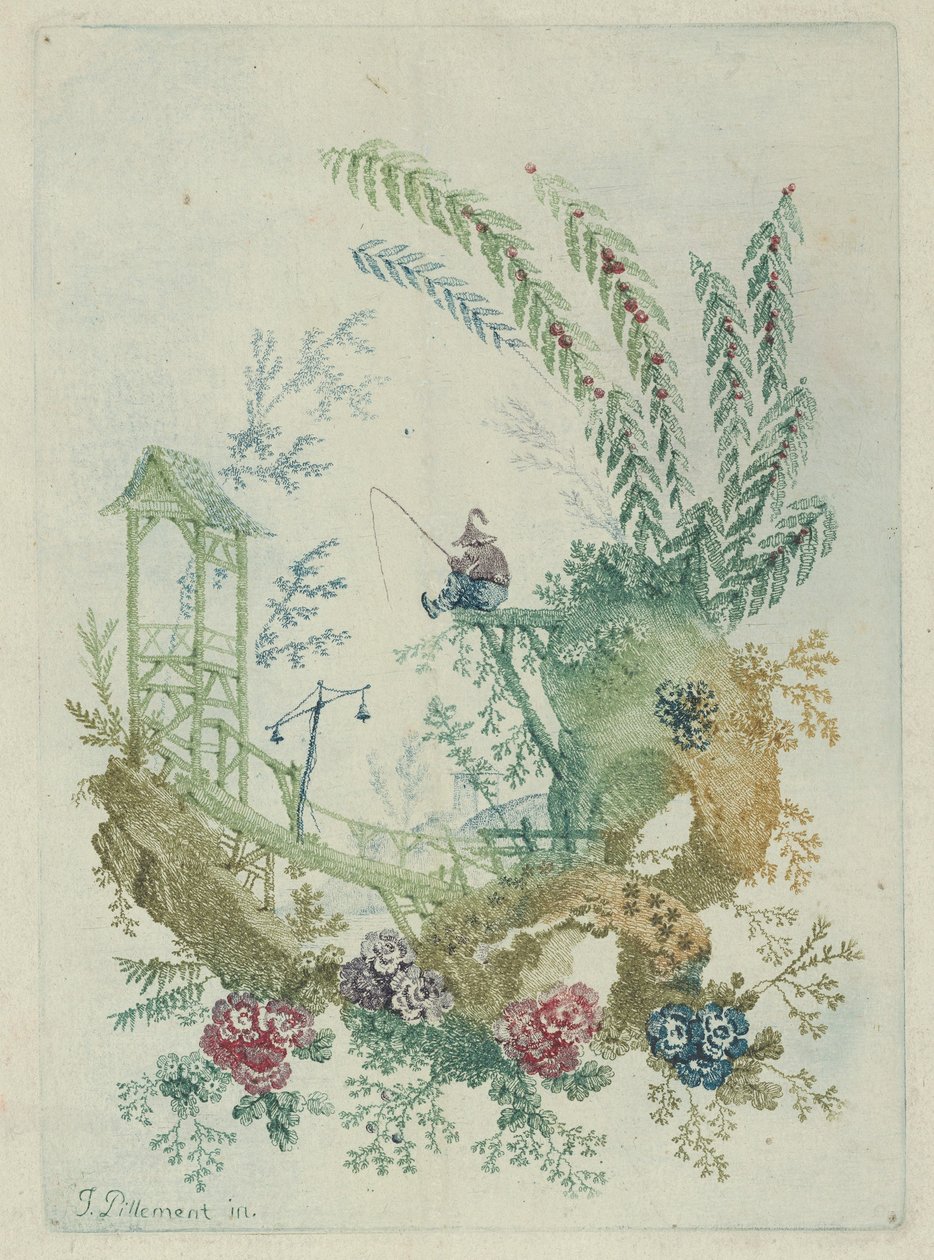 Ornament Design from Nouvelle Suite de Cahiers de Dessins Chinois by Jean Baptiste Pillement