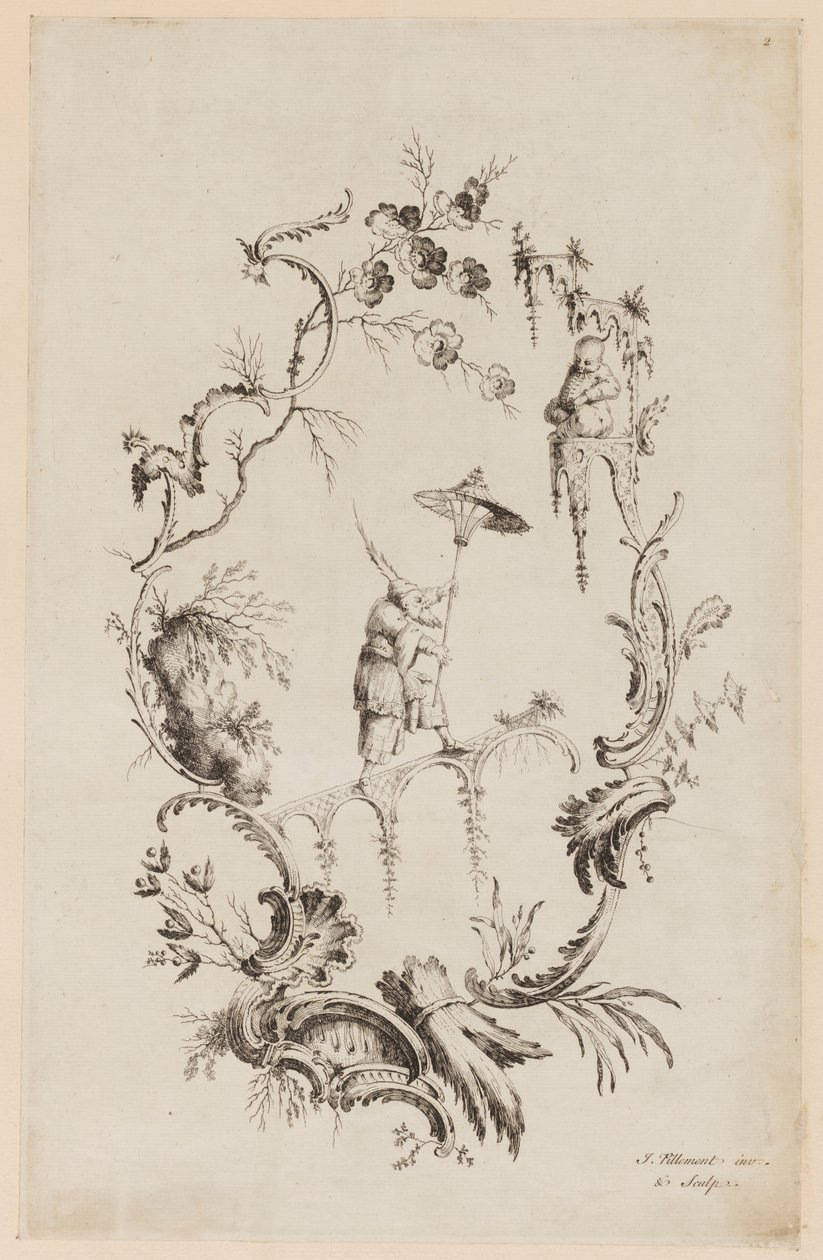 Plate 2, from A New Book of Chinese Ornaments by Jean Baptiste Pillement
