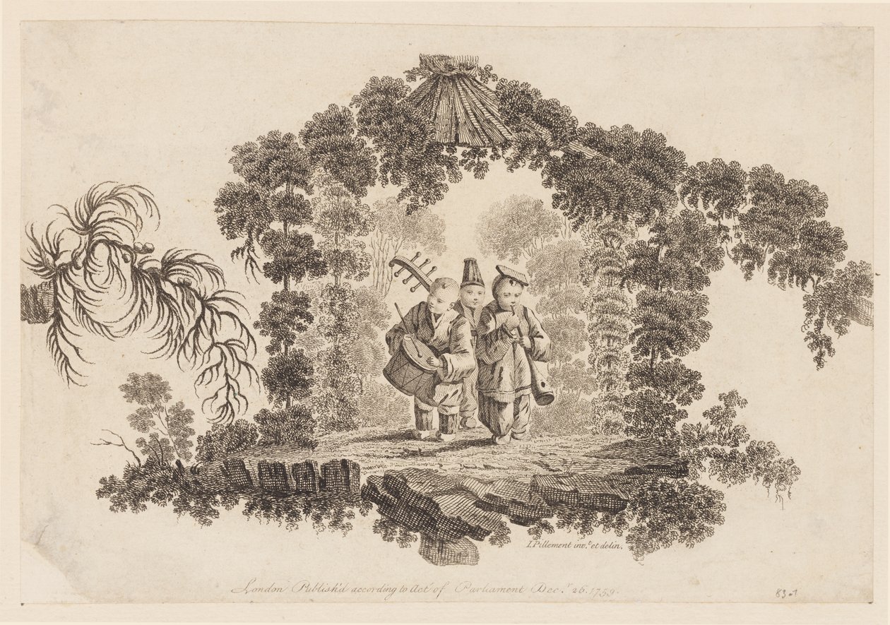 Three Figures Playing Musical Instruments, from 