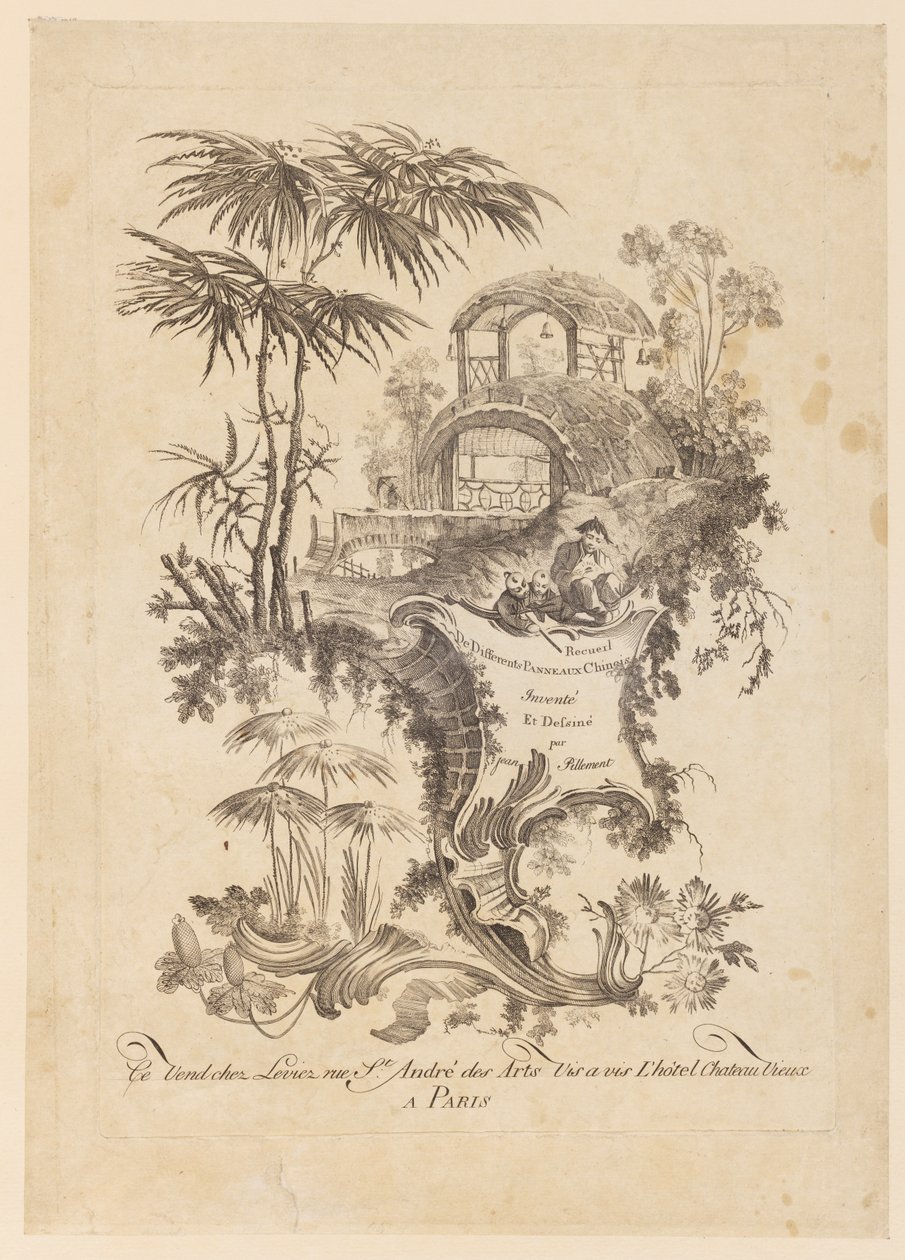 Title Page, "Recueil De Differents Panneaux Chinois" by Jean Baptiste Pillement