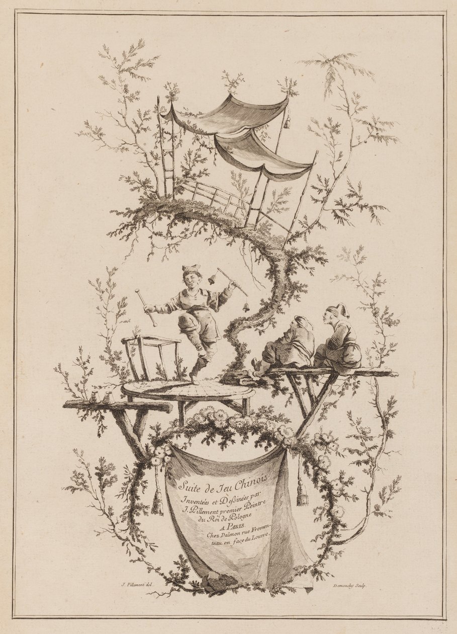 Title Page, Suite de Jeu Chinois by Jean Baptiste Pillement