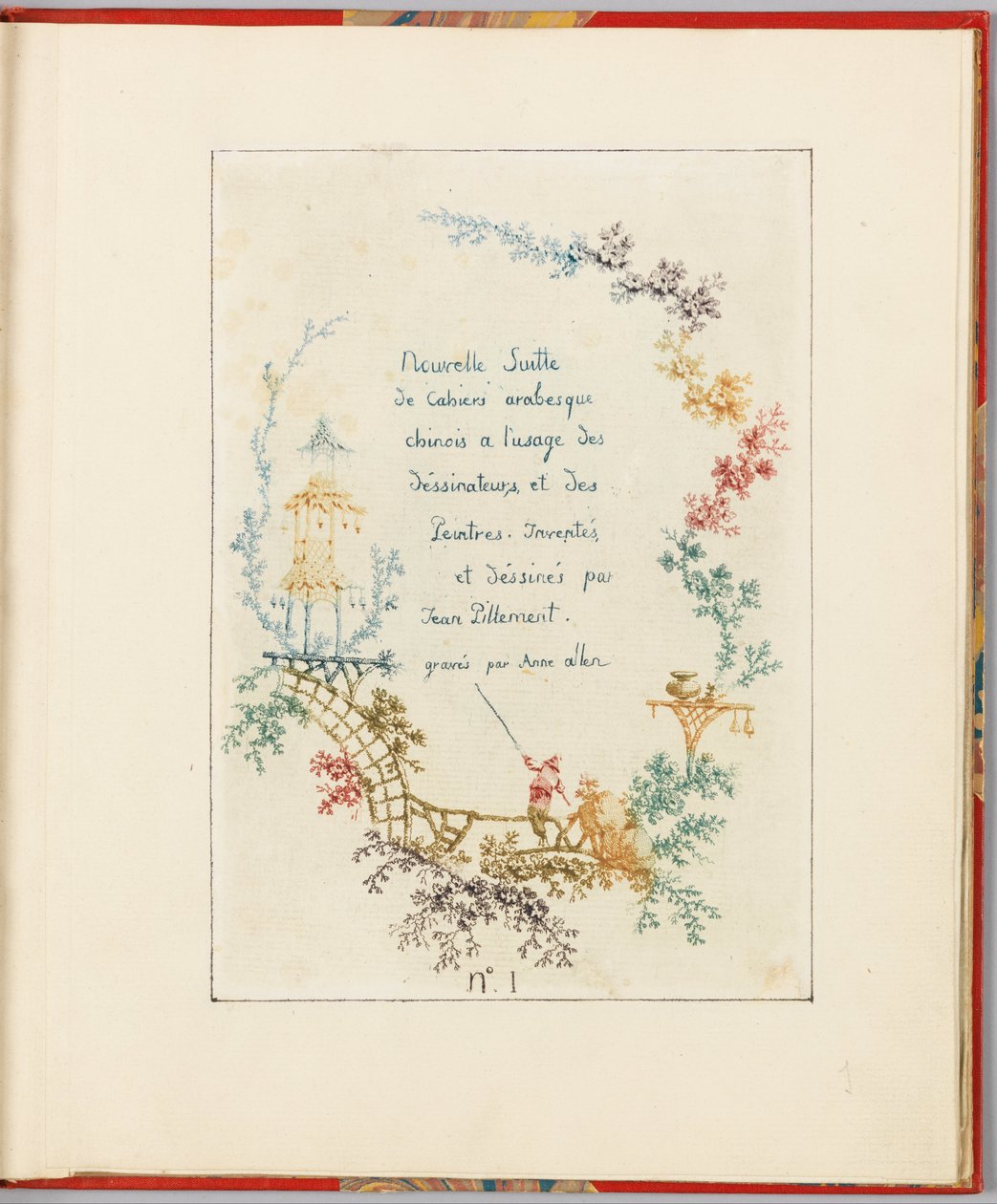 Title page, Plate 1 from "Nouvelle suite de cahiers arabesques chinois a l