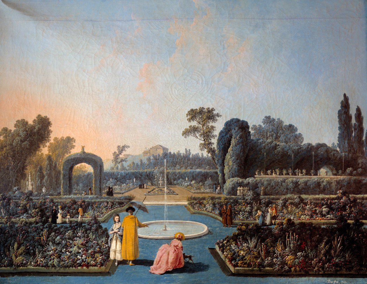 View of the Gardens of Benfica in Lisbon by Jean Baptiste Pillement