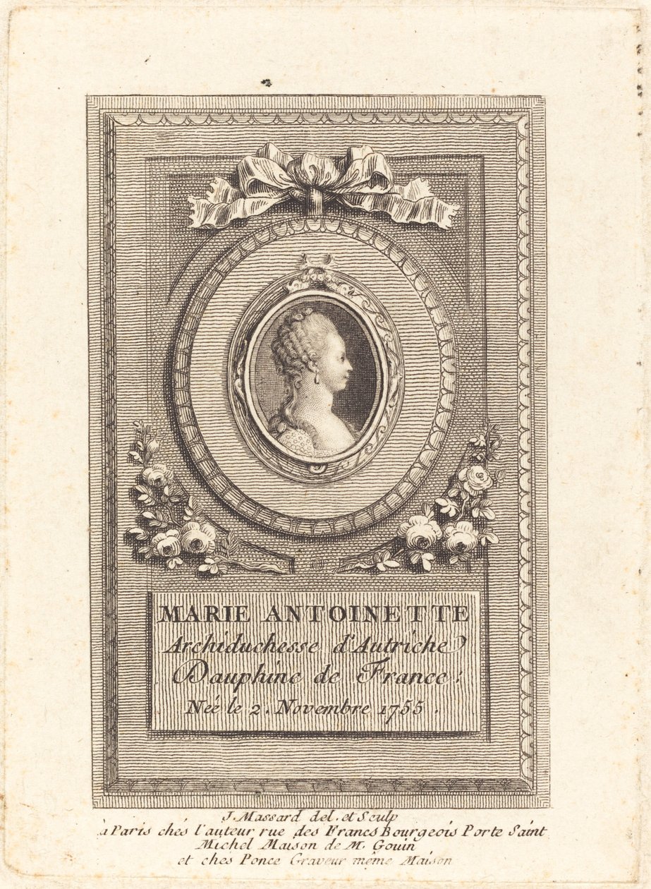 Marie-Antoinette by Jean Baptiste Raphael Urbain Massard