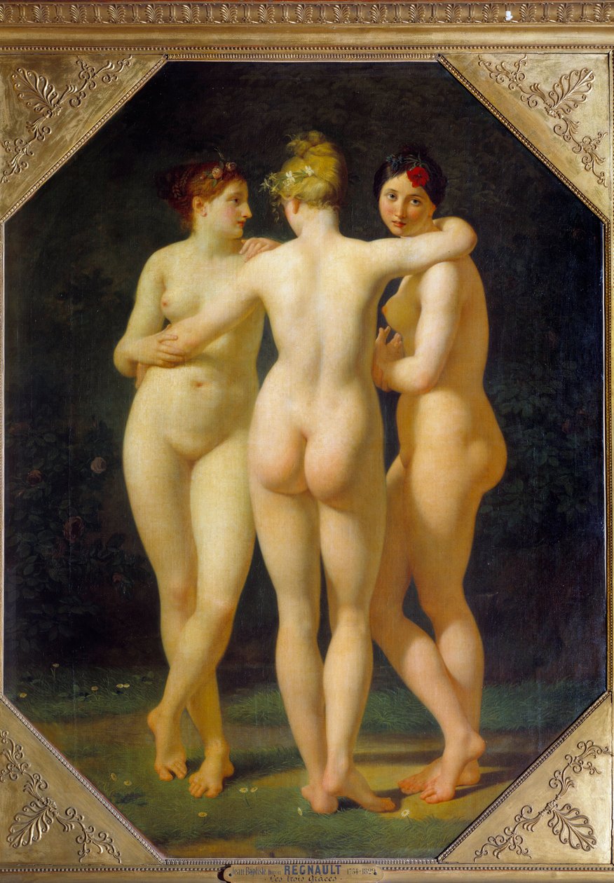 The three Graces by Jean Baptiste Regnault