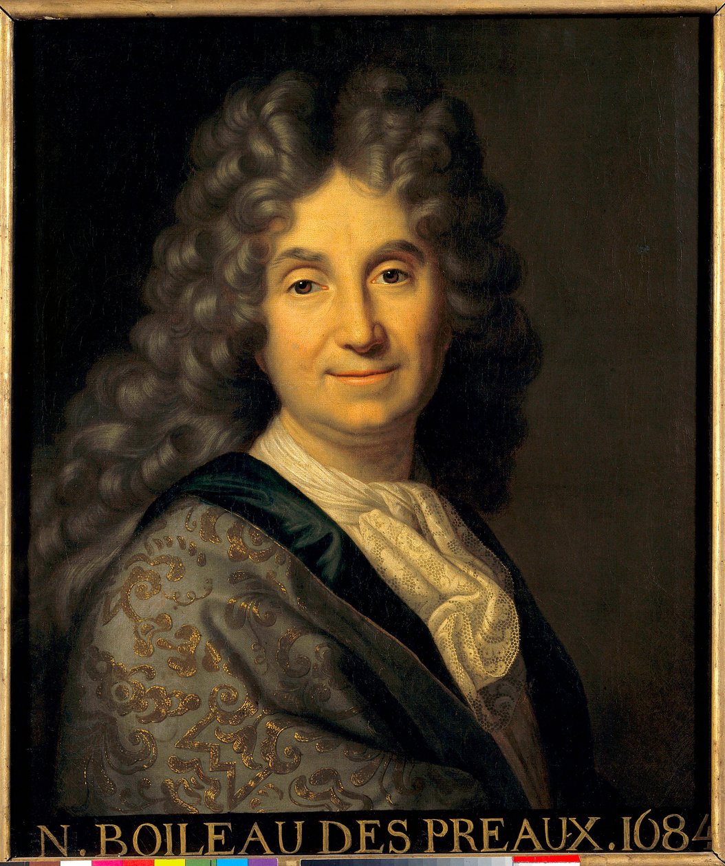 Portrait of Nicolas Boileau Despreaux (Boileau-Despreaux) (1636-1711) by Jean Baptiste Santerre