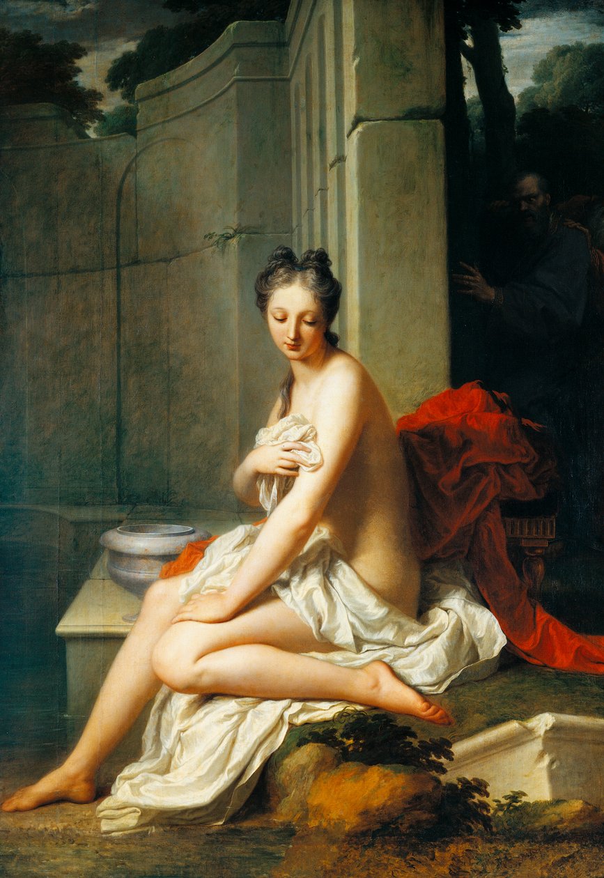 Susanna having bath by Jean Baptiste Santerre