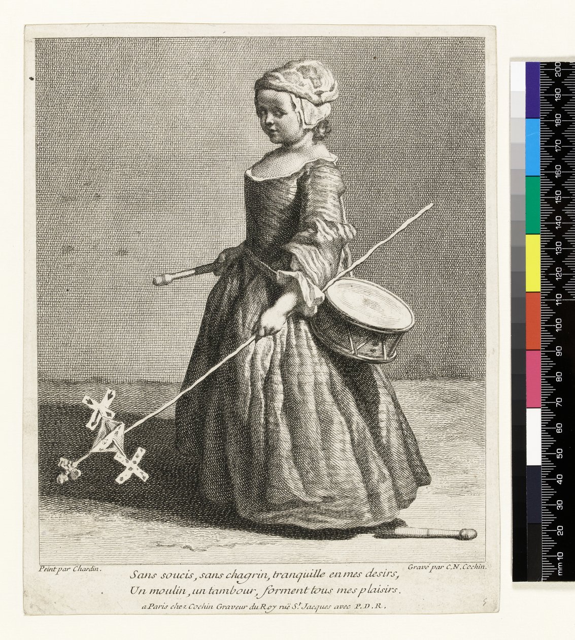 Le Jeune Soldat, engraved by Charles Nicolas Cochin I by Jean Baptiste Simeon (after) Chardin