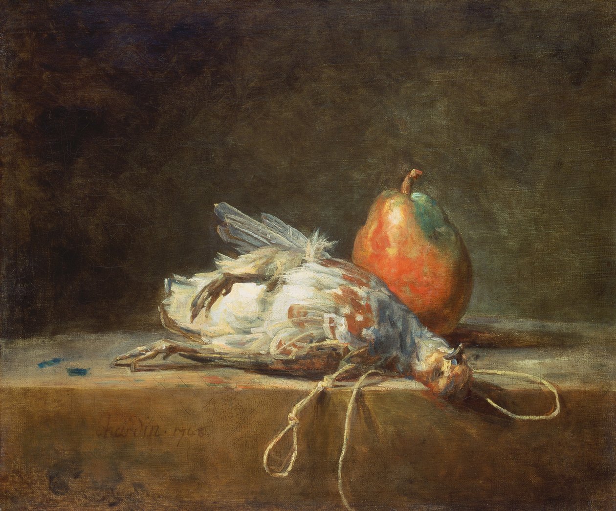 Still Life with Partridge and Pear by Jean-Baptiste Simeon Chardin
