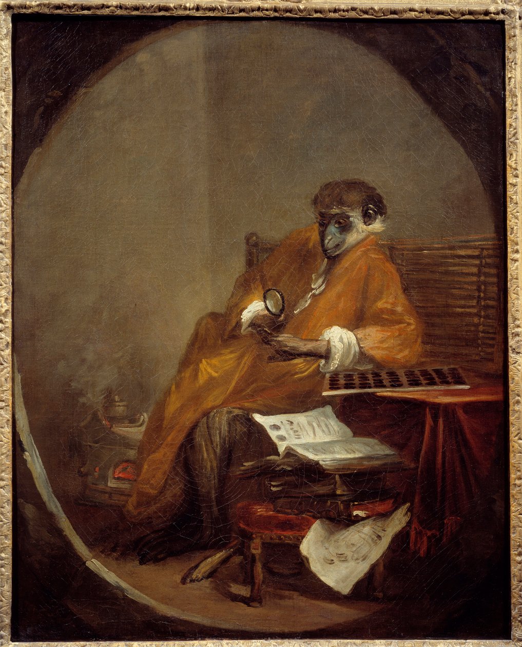 The Antique Monkey by Jean Baptiste Simeon Chardin