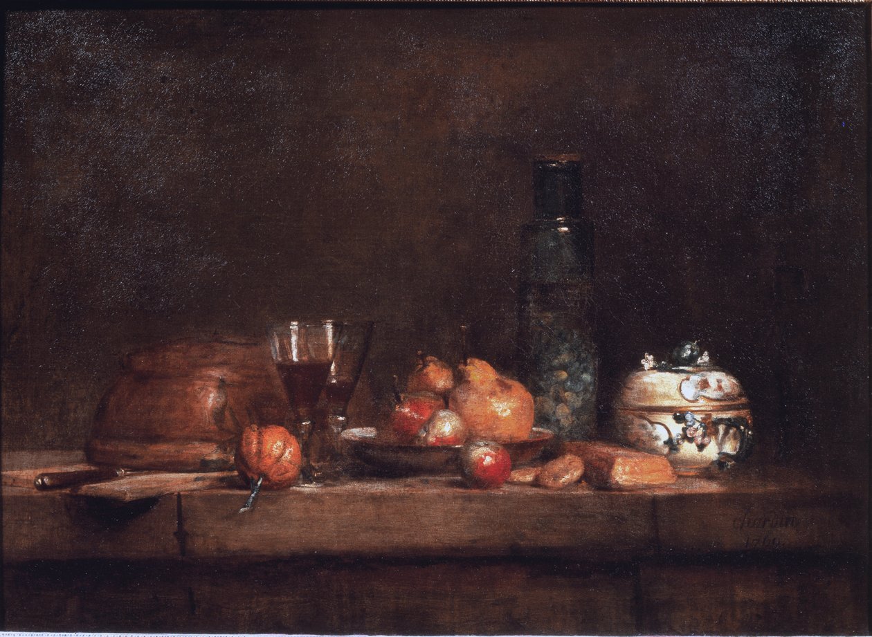 The jar of olives by Jean Baptiste Simeon Chardin