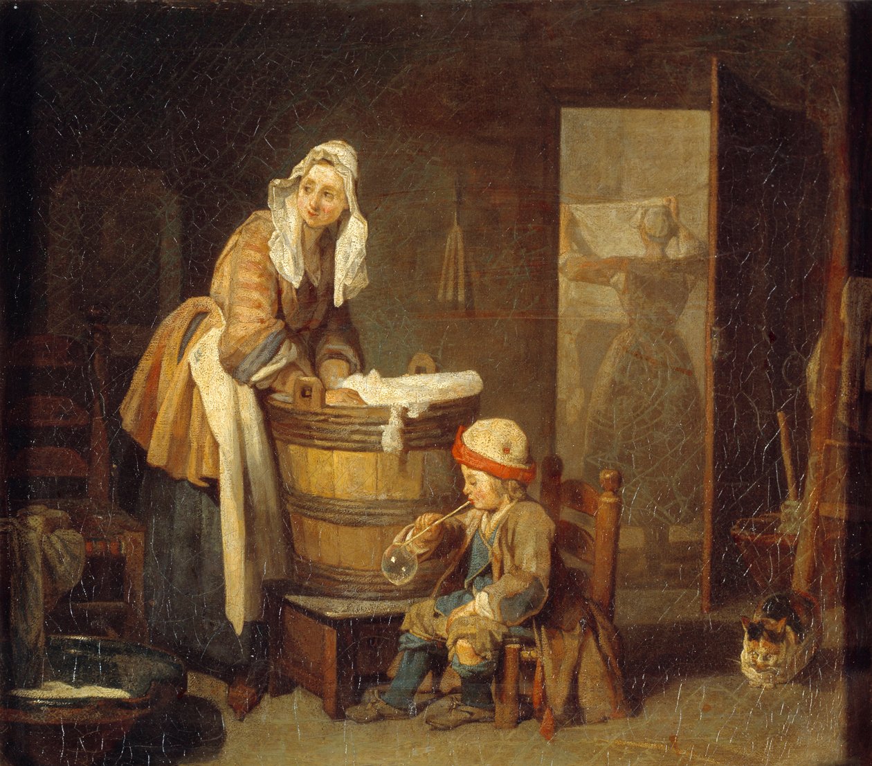 The Laundry Machine by Jean Baptiste Simeon Chardin