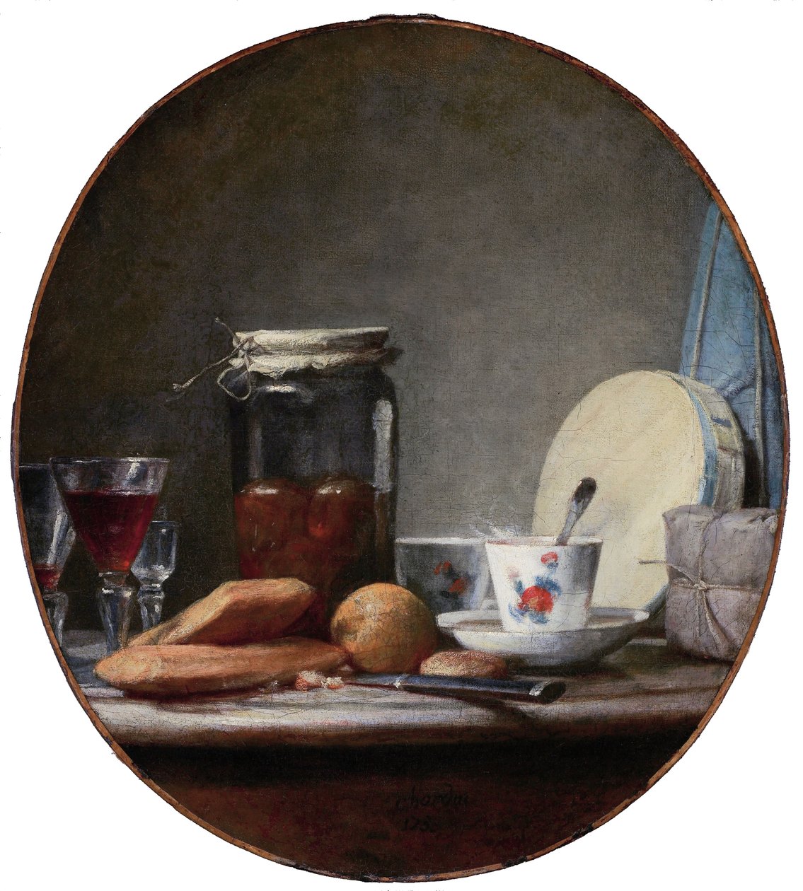 Jar of Apricots by Jean Baptiste Simeon Chardin