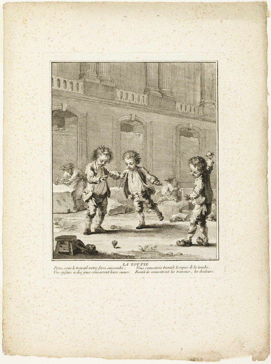 The Top, from The Games of the Urchins of Paris by Jean Baptiste Tilliard I