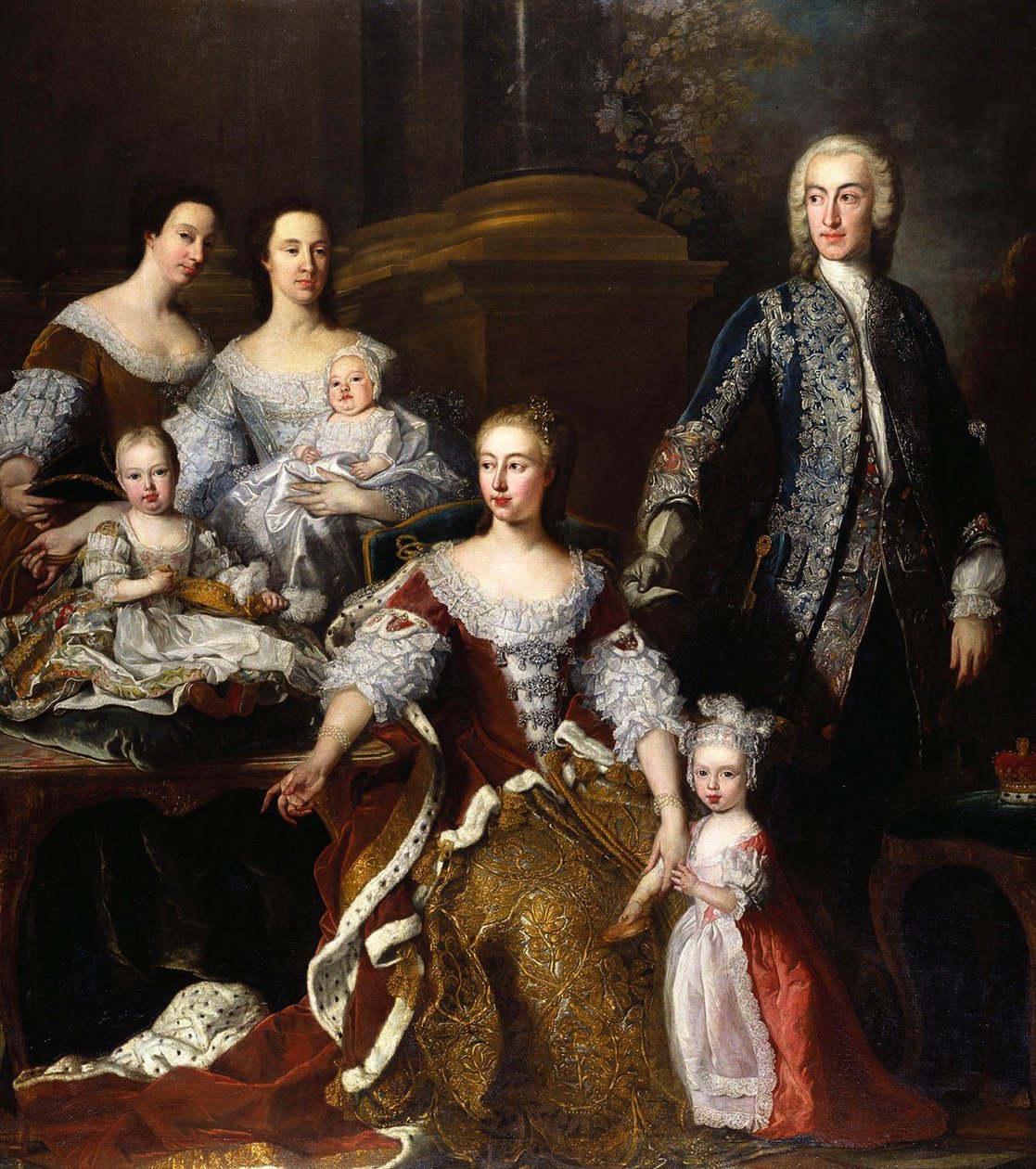 Augusta of Saxe-Gotha, Princess of Wales, with Members of Her Family and Household by Jean Baptiste van Loo