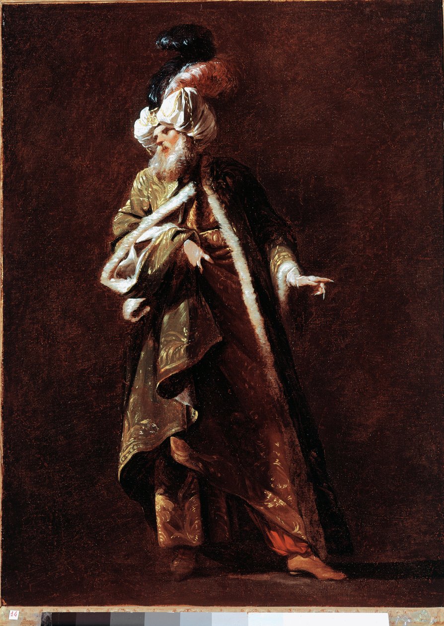 The Imam of the Great Mosque - Painting by Jean Barbault (1718-1762) 1748 by Jean Barbault