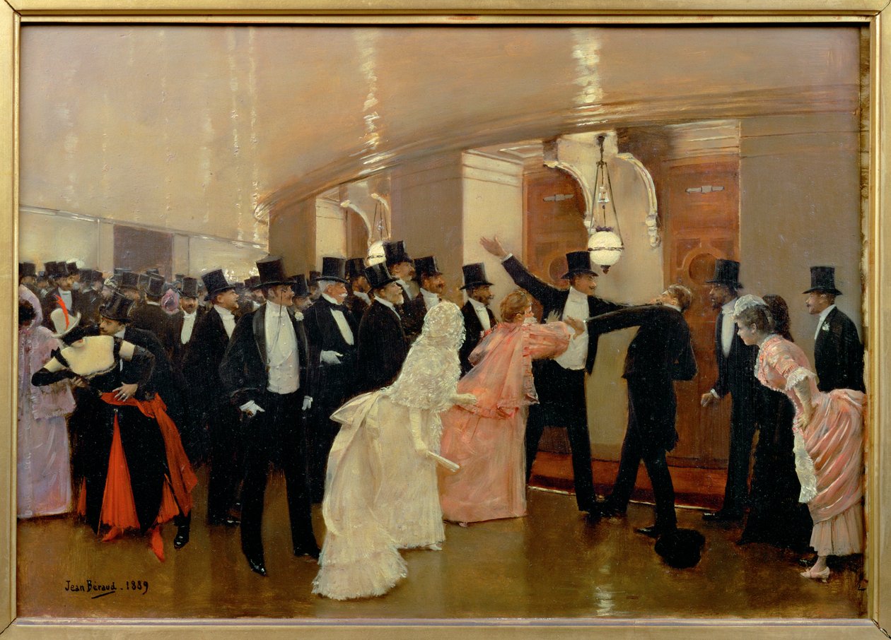 Altercation in the Corridor of the Opera by Jean Beraud