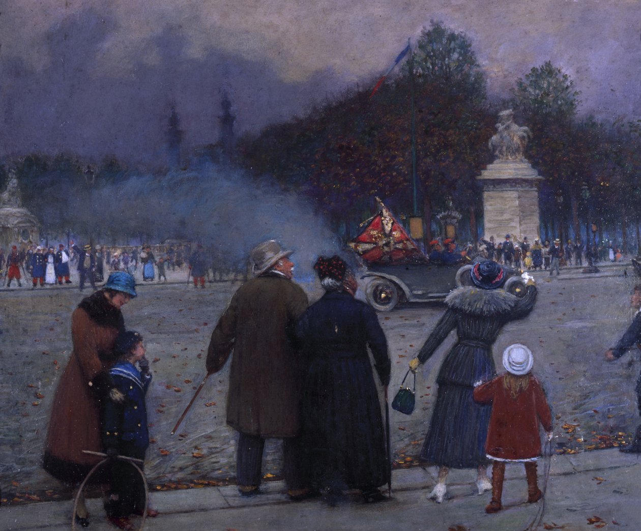 German Flag Carried to the Invalides, c. 1914 by Jean Beraud