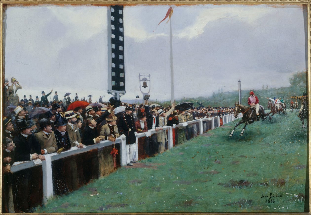 Races at Longchamp; the finish by Jean Beraud