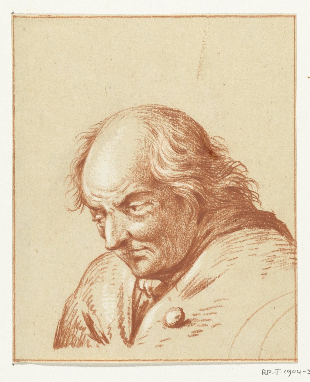 Bust of a Man, Looking Down by Jean Bernard