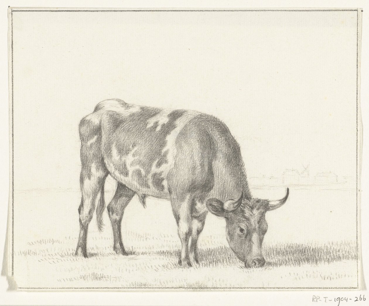 Grazing Bull, to the Right by Jean Bernard