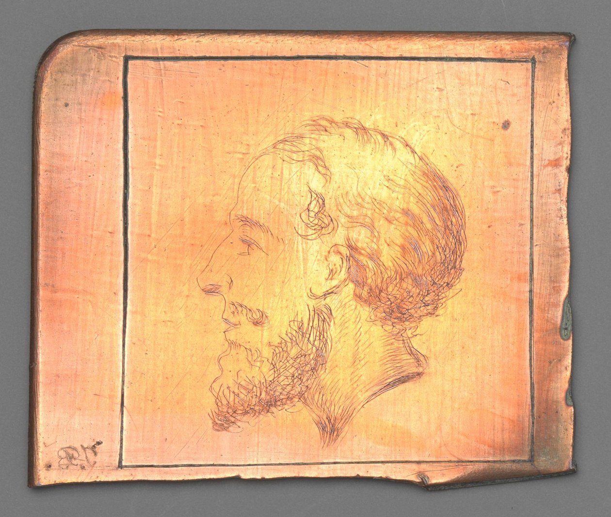 Head of a Bearded Man in Profile to the Left by Jean Bernard