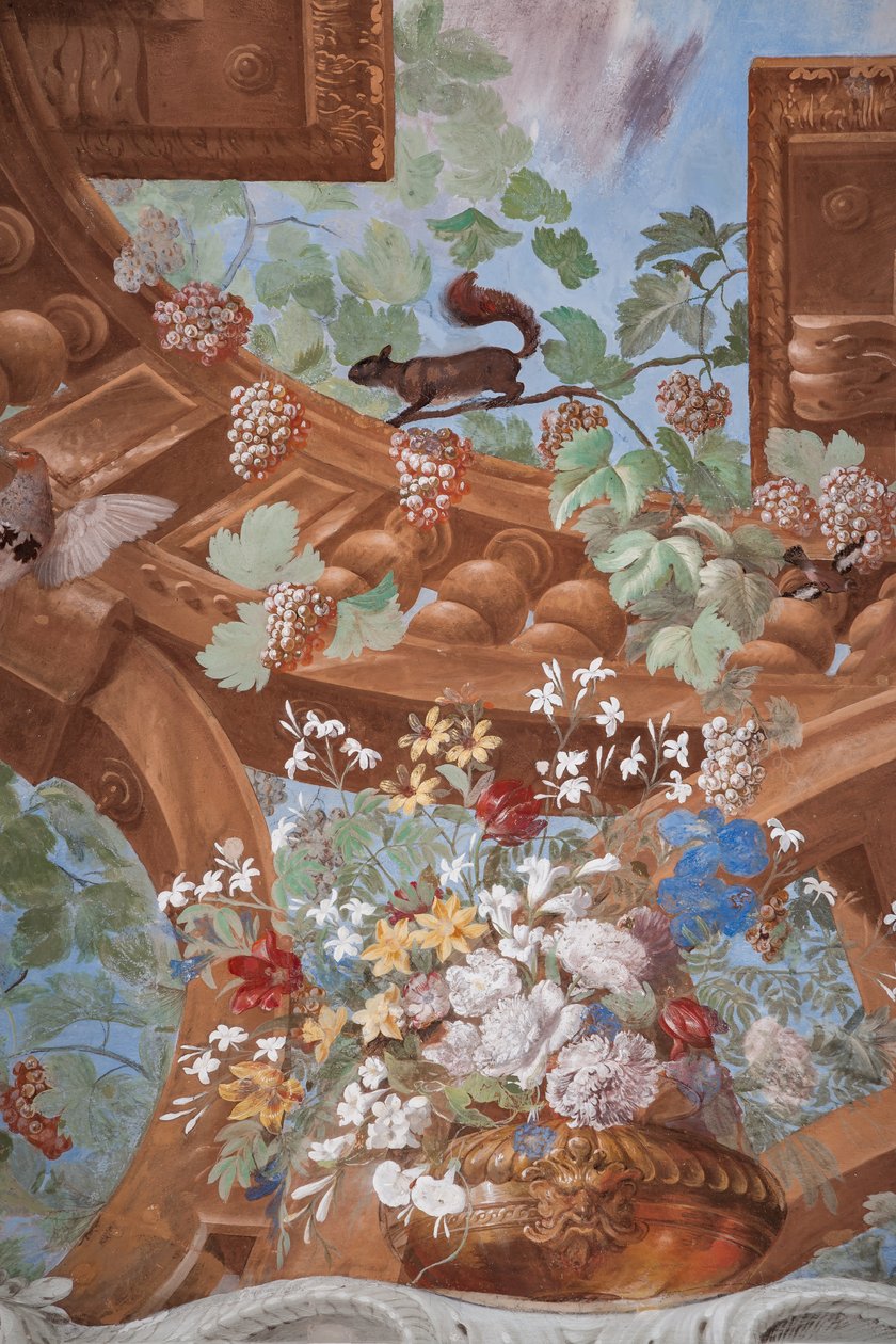 Wine Shoots, Grapes, Flowers and a Squirrel (detail) by Jean Boulanger