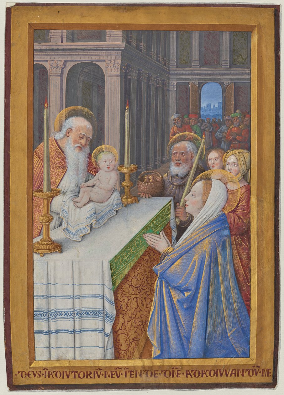 Leaf from the Hours of Louis XII by Jean Bourdichon