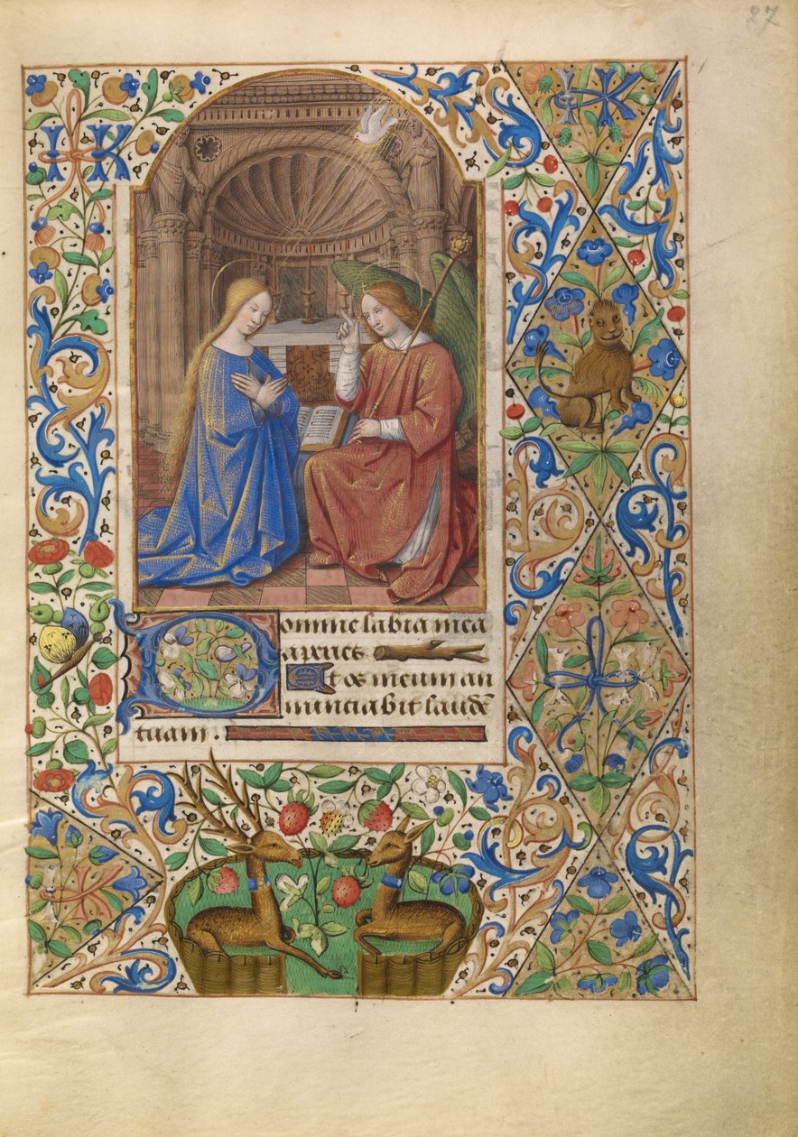 The Annunciation by Jean Bourdichon