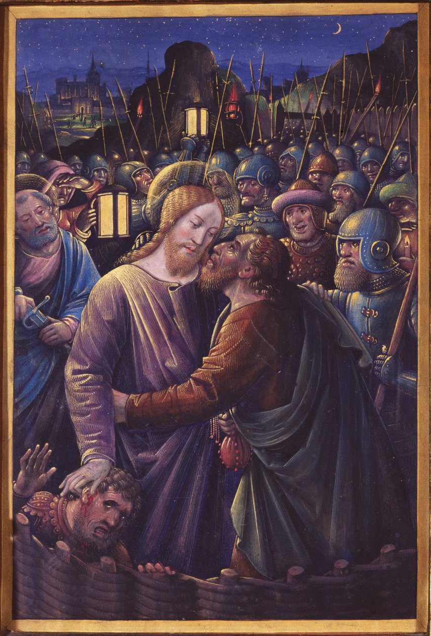 The Kiss of Judas, end of 15th century by Jean Bourdichon