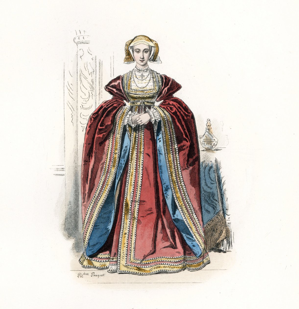 Anne of Cleves, wife of King Henry VIII of England, after Hans Holbein by Jean Charles (1800 79) Pauquet