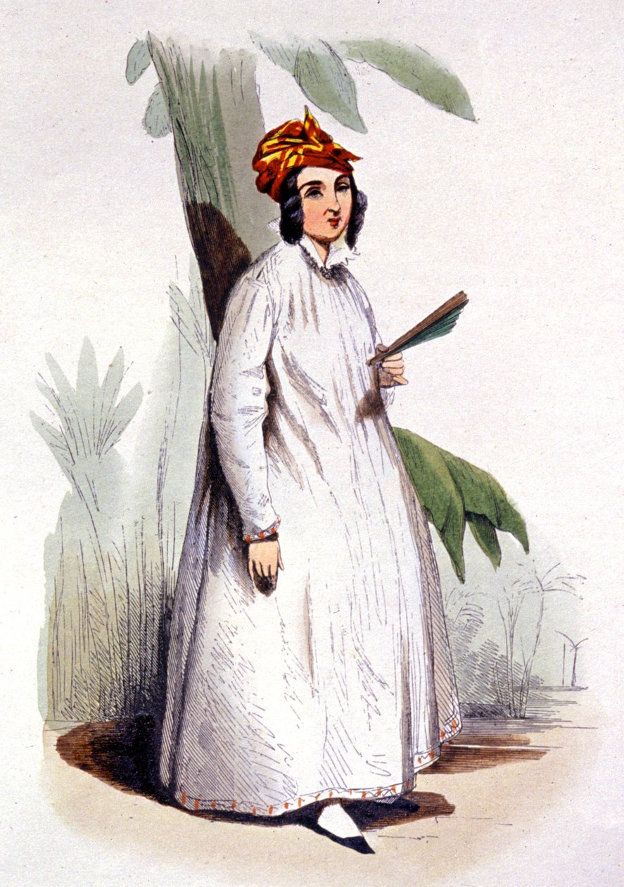 The creole woman, French Antilles, c.1850 by Jean Charles (1800 79) Pauquet