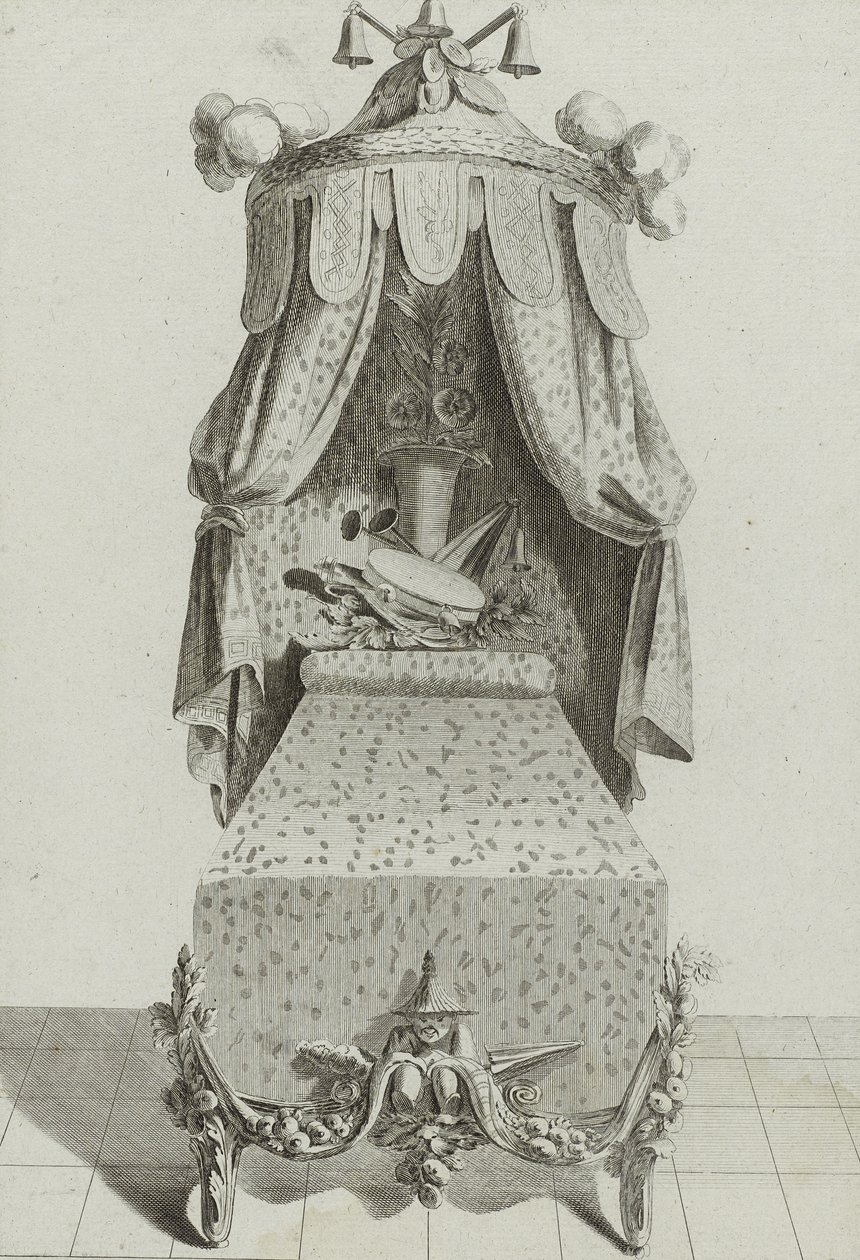 Lit à la Chinoise, published mid-1770s by Jean Charles (after) Delafosse