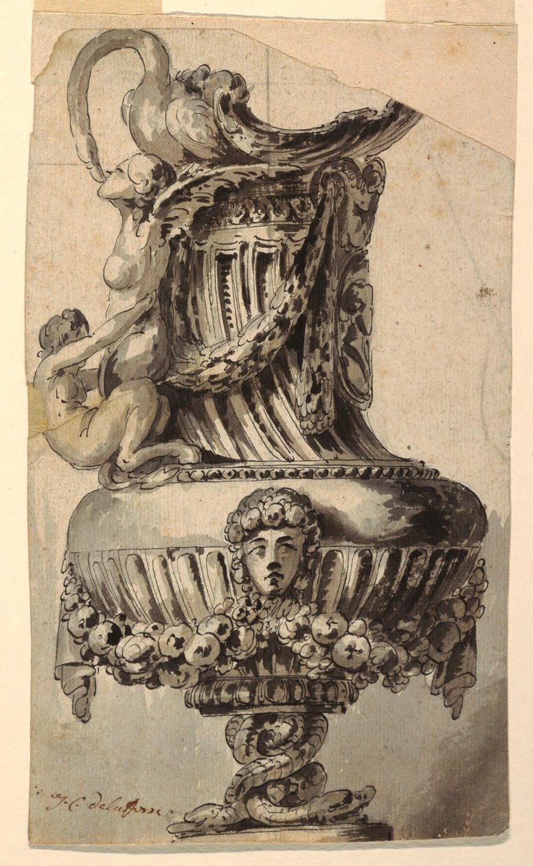 Design for a Decorative Ewer by Jean Charles Delafosse